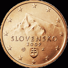 2 Cent UNC Slowakije